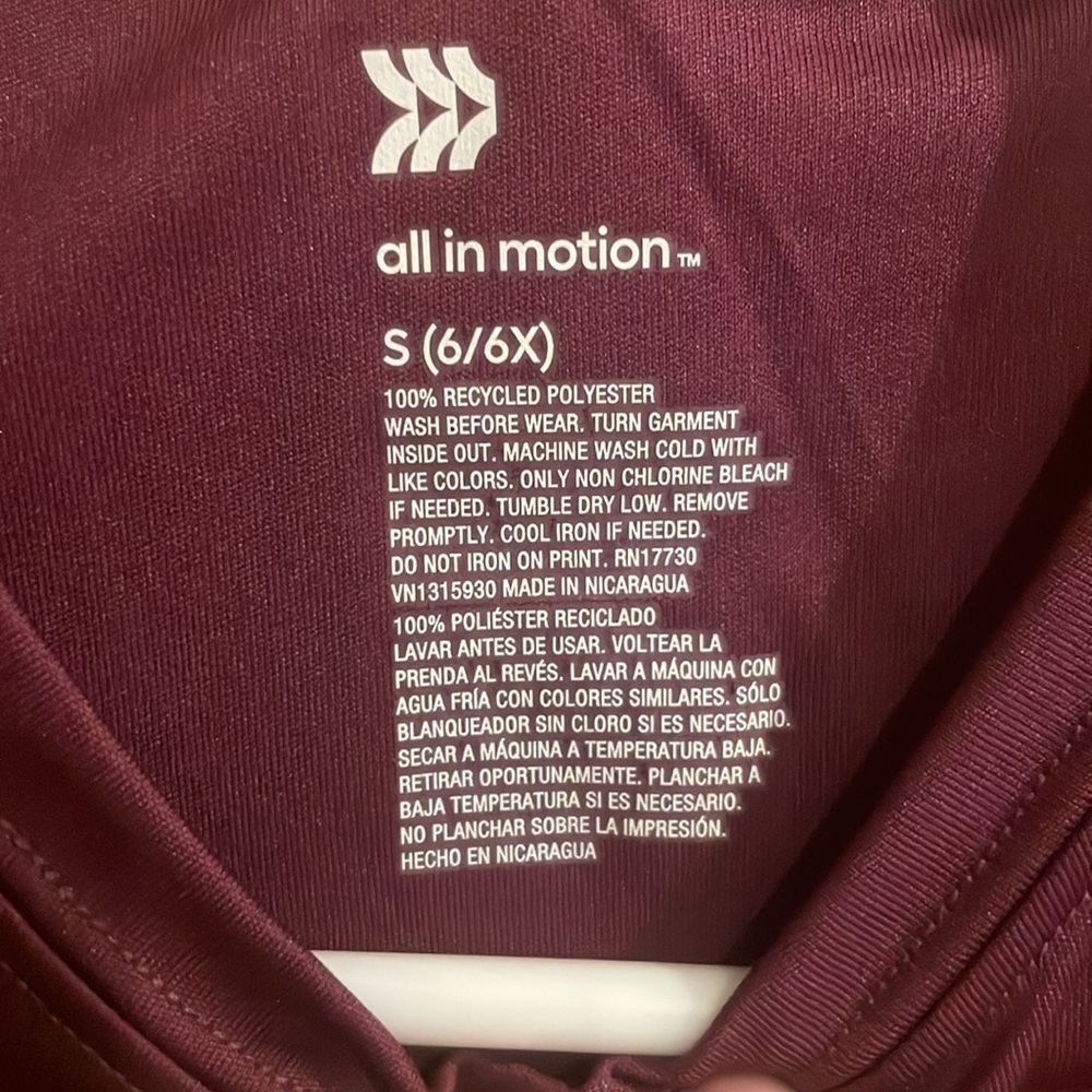 NWT GIRLS SIZE S 6 /6X PURPLE ALL IN MOTION ATHLETIC SHIRT GRAPHIC SHORT SLEEVE - Picture 9 of 9